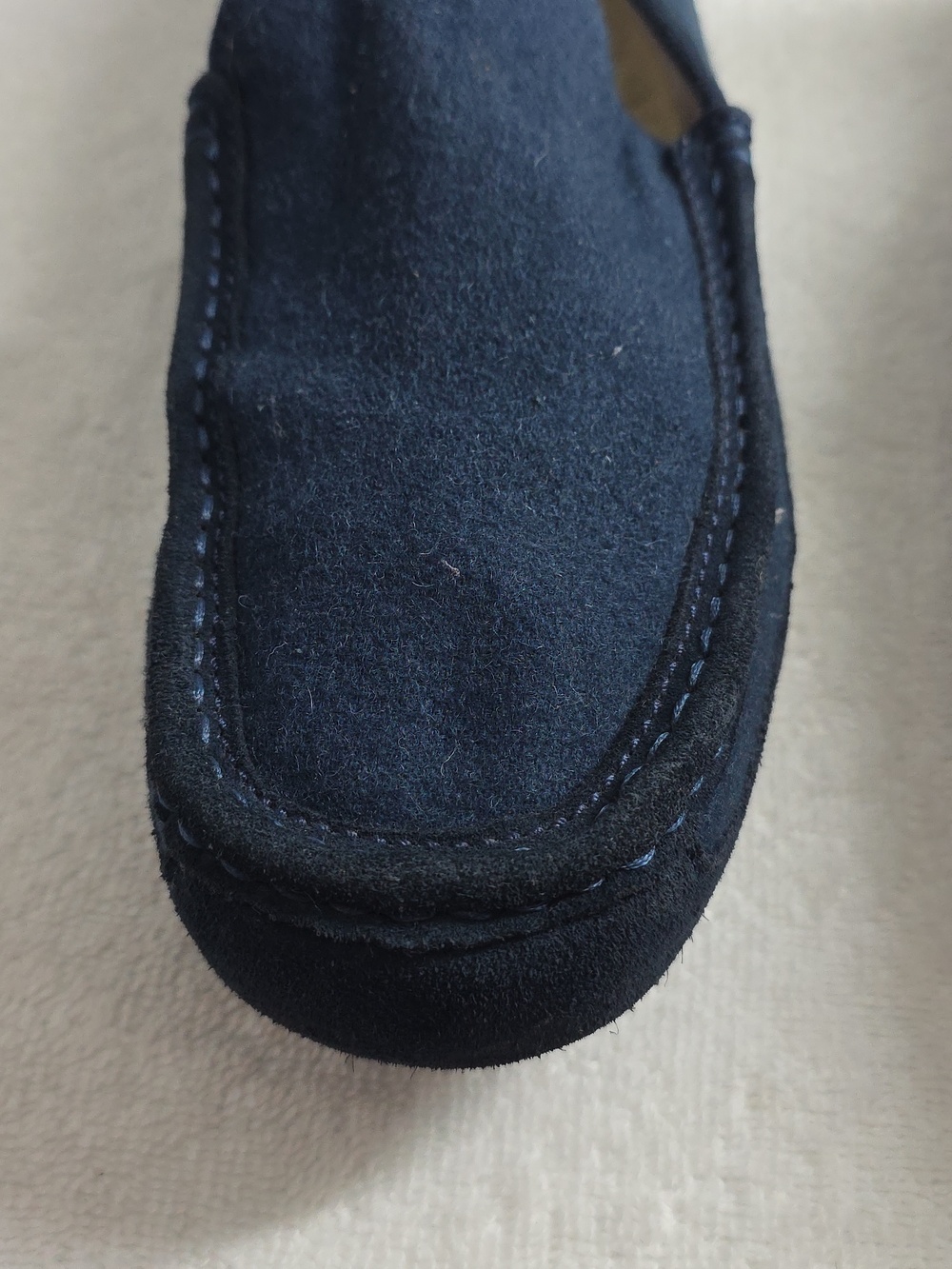 Ugg Australia Mens 12 Alder Navy Blue Driving Shearling Loafers Nice Clean Guc - Picture 15 of 16